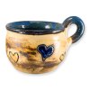 Hrnček "L" Samuel G. modro-žlté srdcia  0,32 l