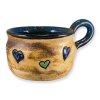 Hrnček "L" Samuel G. modro-tyrkysové srdcia  0,32 l