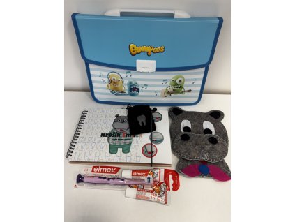 Hrošík Emílek a jeho zdravé zoubky v kufříku s maňáskem hrošíkem Emílkem