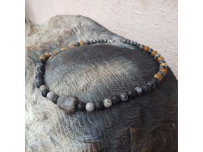 Chris Pánský náhrdelník (minerály, lávový kámen)1