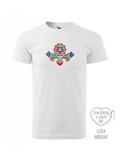 mistrinsky vzor panske bile triko