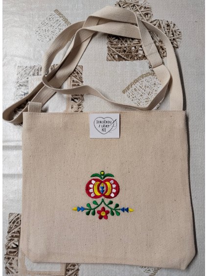 Folklórní kabelka režná - JABLÍČKO