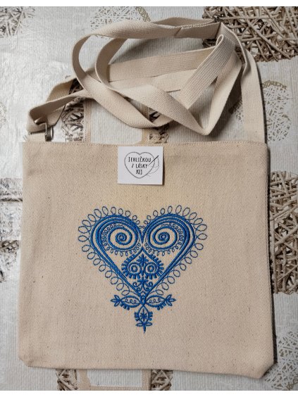 Folklórní kabelka režná - ELIŠČINO SRDÉČKO