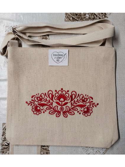 Folklórní kabelka režná - MOTÝLKOVÁ