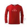 srdecko s tulipany detske triko cervene dlouhy rukav