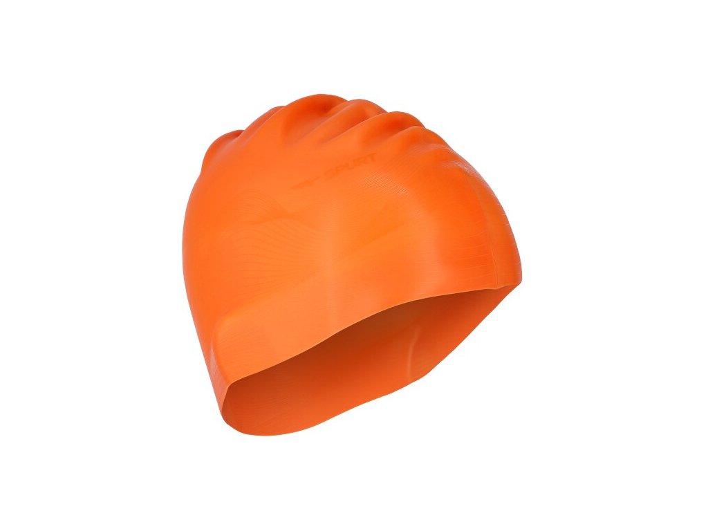 Silikonová čepice SPURT G-Type F202 men se vzorem, oranžová