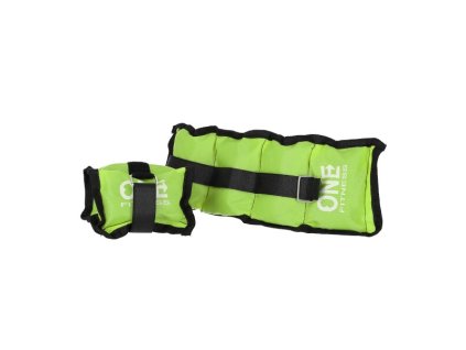 Zátěže na zápěstí a kotníky ONE FITNESS WW01 2 x 0,7 kg zelené