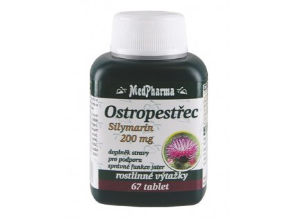 MedPharma Ostropestřec, silymarin 200 mg 67 tablet