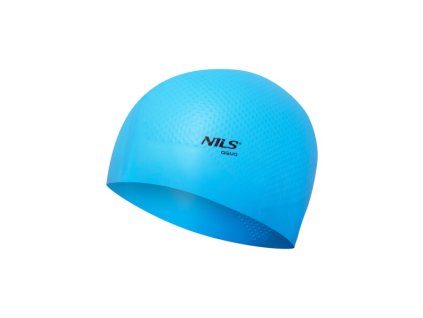 Silikonová čepice NILS Aqua NQC Dots světlemodrá