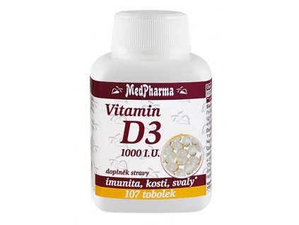 MedPharma Vitamin D3 1000 I.U., 107 tobolek