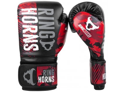 Boxerské rukavice RingHorns Charger MX červený maskáč