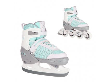 Kolečkové brusle NILS Extreme NH11912 2v1 bílo-mátové (Velikost S(31-34))