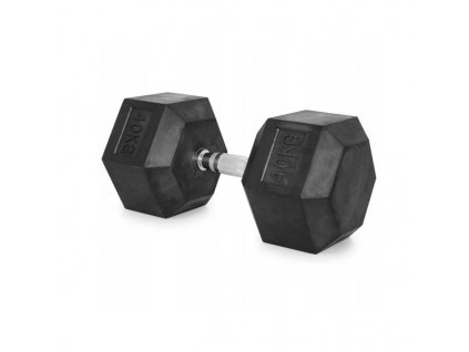 Černá hexagonální jednoručka HMS 40 kg
