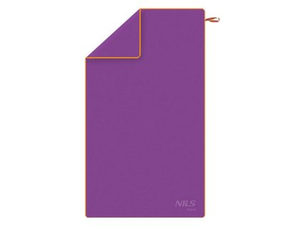 Ručník z mikrovlákna NILS aqua NAR12 fialový/oranžový