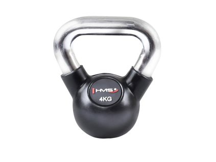 Vinylový kettlebell s chromovaným úchopem HMS KGC 4 kg (Velikost 4kg)