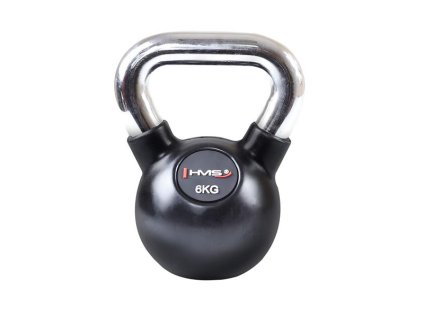 Vinylový kettlebell s chromovaným úchopem HMS KGC 6 kg (Velikost 6kg)