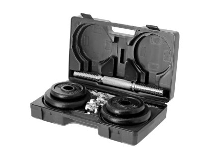 80064 st 20 litinovy cinkovy set v kufru 20kg hms