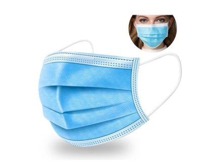 80928 rouska jednorazova 3 vrstva 50ks