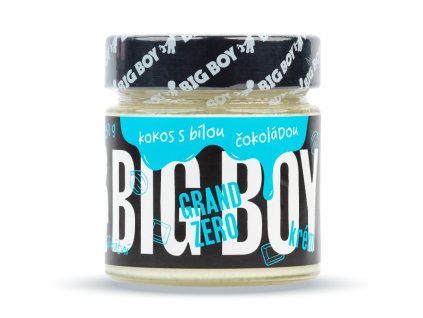 BIG BOY® Grand Zero kokosové - Kokosový krém s kokosem a bílou čokoládou bez cukru 250g (Velikost 250g, Příchuť bílá čokoláda - kokos)