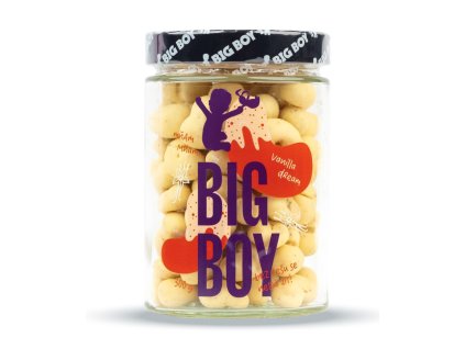 BIG BOY® Vanilla dream - Kešu v bio bílé čokoládě s kousky pravé vanilky 300g (Velikost 120g)