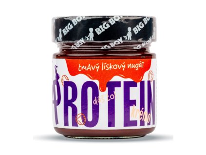 82236 big boy protein kremo dark nougat tmavy proteinovy krem s liskovymi orechy 220g