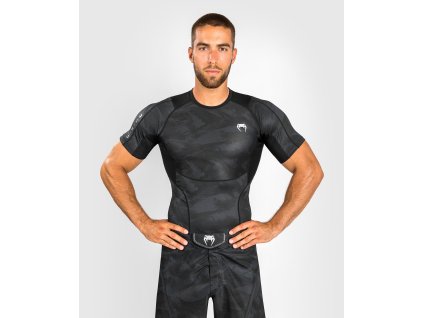 Rashguard Venum Electron 3.0 krátký rukáv černá (Barva mineral green, Velikost L)