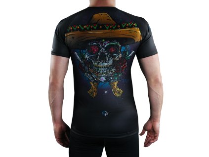 Rashguard Ground Game Mexican Skull krátký rukáv (Velikost S)