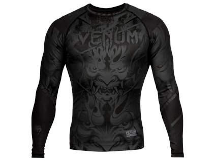 Rashguard Venum Devil dlouhý rukáv matná černá (Velikost L)