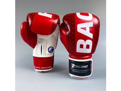 Boxerské rukavice BackFist Gemini Taekwon-do ITF červená (Velikost 10oz)