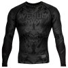 Rashguard Venum Devil dlouhý rukáv matná černá (Velikost L)