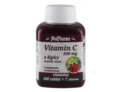 MedPharma Vitamin C 500 mg s šípky, prodloužený účinek, 107 tablet