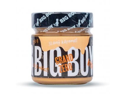 BIG BOY® Grand Zero slaný karamel - Arašídový krém s příchutí slaný karamel 250g (Velikost 250g, Příchuť slaný karamel)