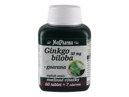 MedPharma Ginkgo biloba 30 mg + guarana, 67 tablet (Velikost 107 tablet)