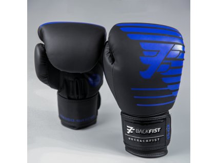 Boxerské rukavice BackFist Rebellion modro-černá (Velikost 10oz)