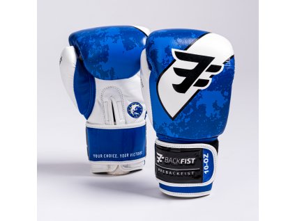 Boxerské rukavice BackFist Taekwon-do ITF BeSpecial modrá 10oz