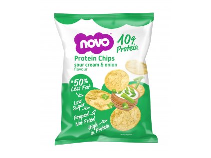 Novo Nutrition Protein chips 30g (Příchuť zakysaná smetana & jarní cibulka)