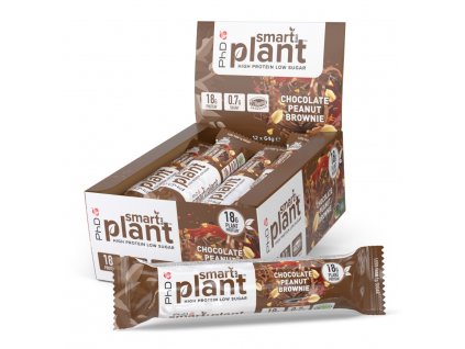 PhD Smart Bar Plant 64g (Příchuť čokoláda/ arašídy/ brownie)