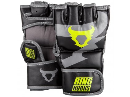 MMA rukavice Ringhorns Charger černo - Neo žlutá (Velikost L/XL)