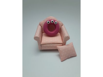 růžový donut hmatka antistresový kroužek