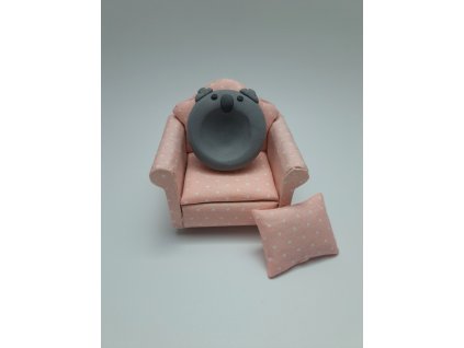 šedá koala worry stone zvířátko z hlíny