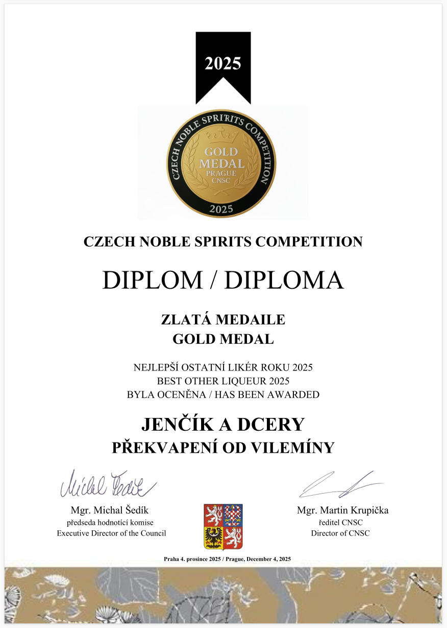 V roce 2025 zlaté ocenění získalo Překvapení od Vilemíny