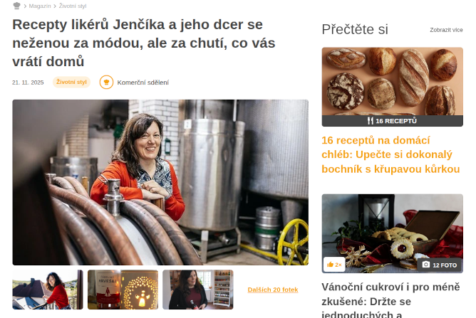 Recepty z rodinné likérky Jenčík a dcery