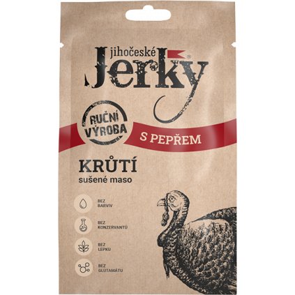 Jihočeské Jerky krůtí - s pepřem 20 g