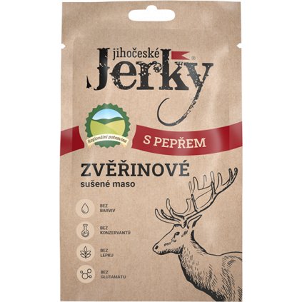 Jihočeské Jerky zvěřinové - s pepřem 20 g