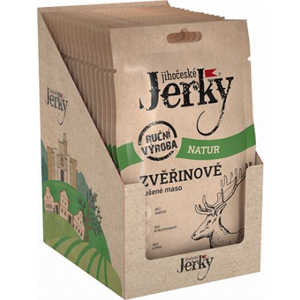 Jihočeské Jerky zvěřinové - natur 20 g | 15 kusů