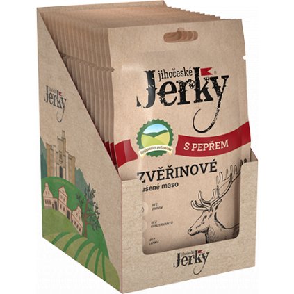 Jihočeské Jerky zvěřinové - s pepřem 20 g