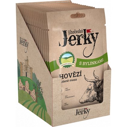 Jihočeské Jerky Hovězí - bylinky 20 g | 15 kusů