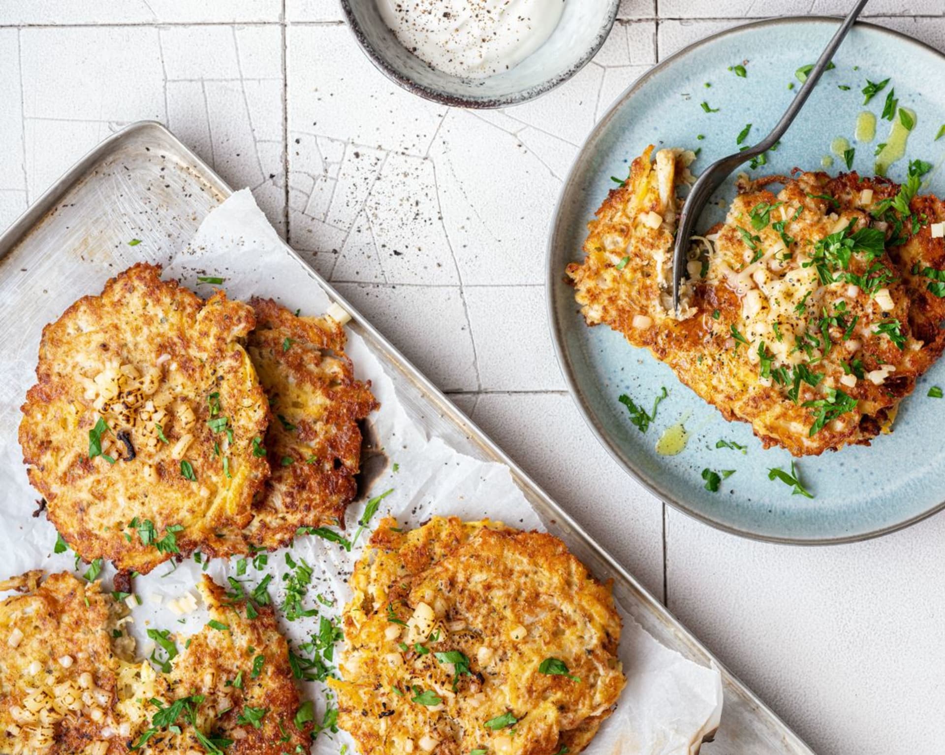 Snadné a chutné špenátové placky se sýrem