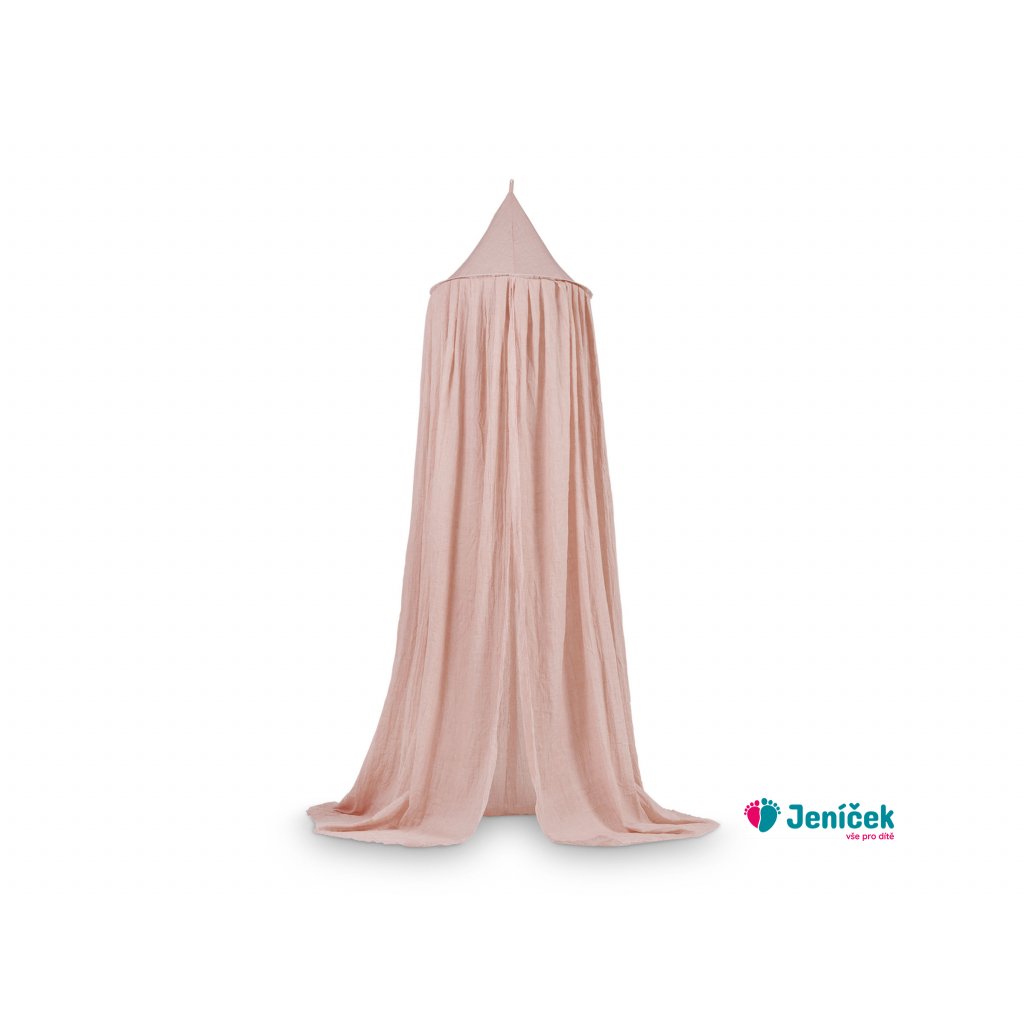 Nebesa nad postýlku Vintage 245cm Pale Pink