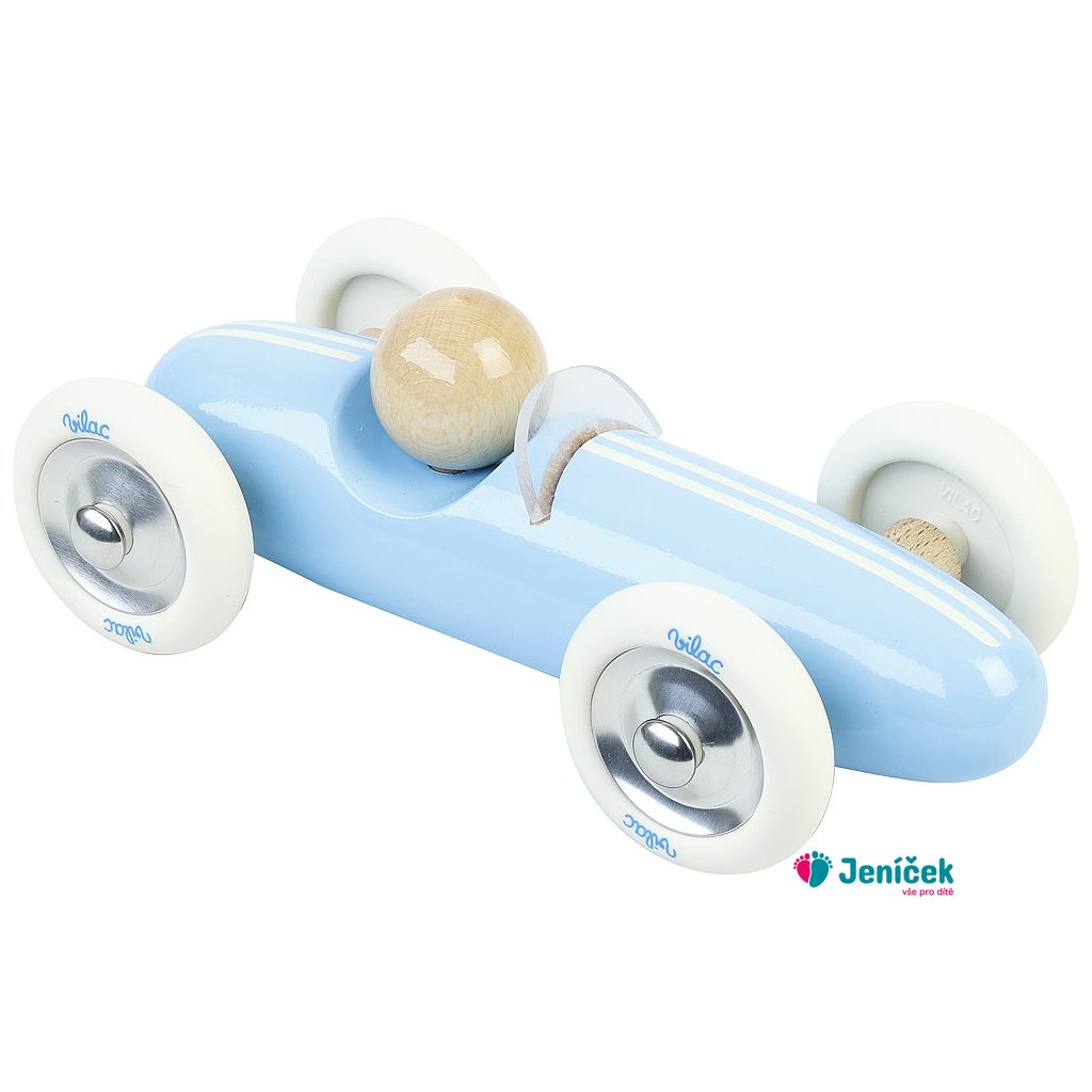 Vilac Dřevěné auto velké Grand prix vintage světle modré